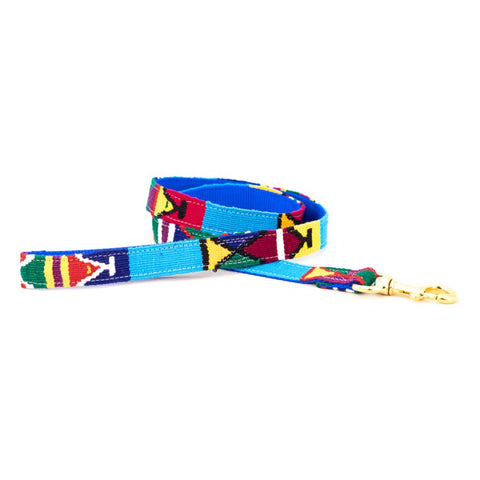 A Tail We Could Wag Handmade Cotton Weave Dog Leash - Moab Sky