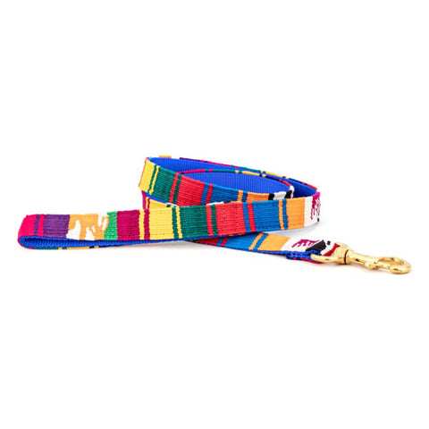 A Tail We Could Wag Handmade Cotton Weave Dog Leash - Mystic