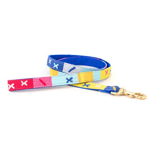 A Tail We Could Wag Handmade Cotton Weave Dog Leash - Starry Day (Island Blues)