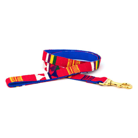 A Tail We Could Wag Handmade Cotton Weave Dog Leash - Toto Red
