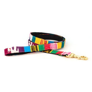 A Tail We Could Wag Handmade Cotton Weave Dog Leash - Traditional Multi-Color