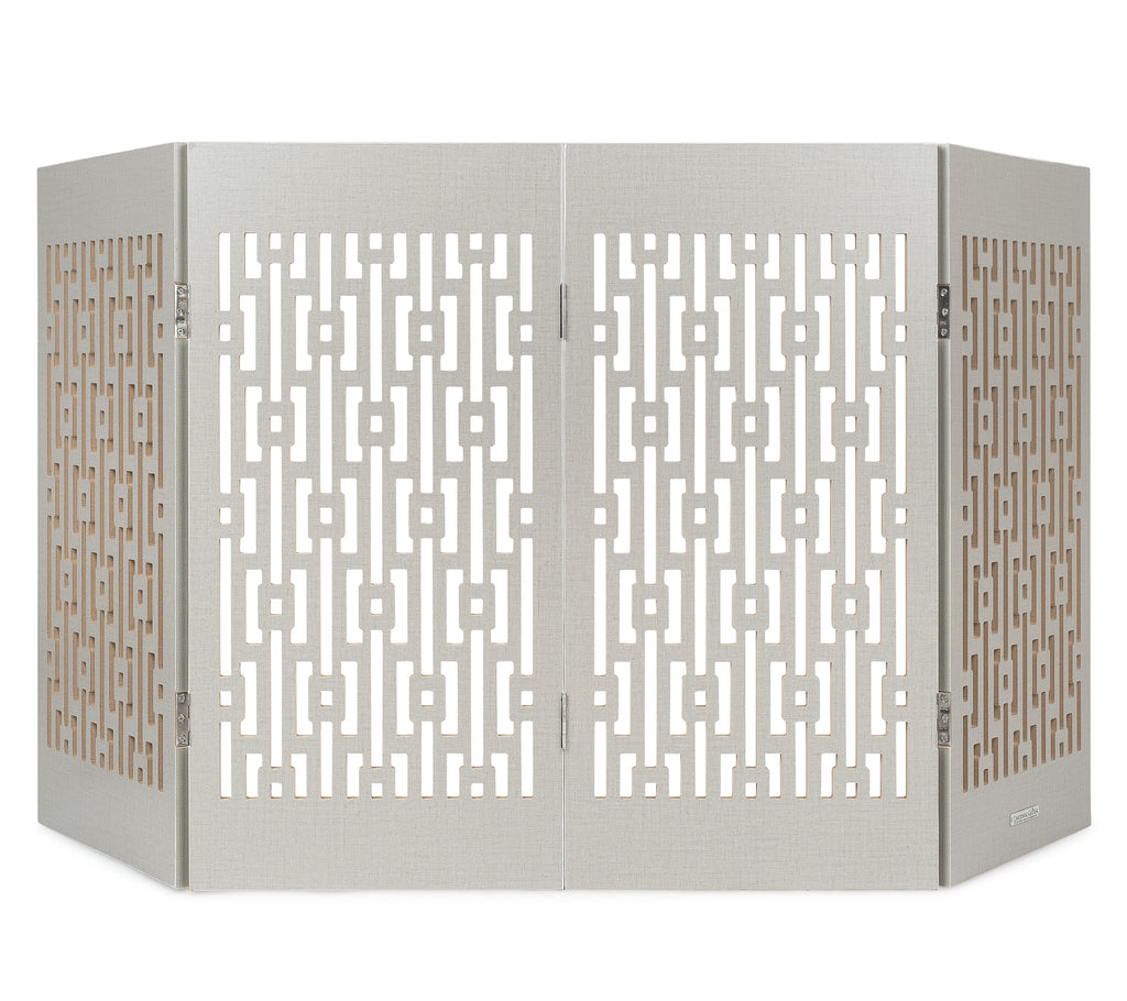 Freestanding Indoor Dog Gate - Gray Geometric
