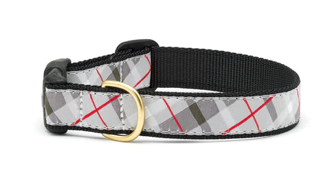 Up Country Grey Plaid Dog Collar