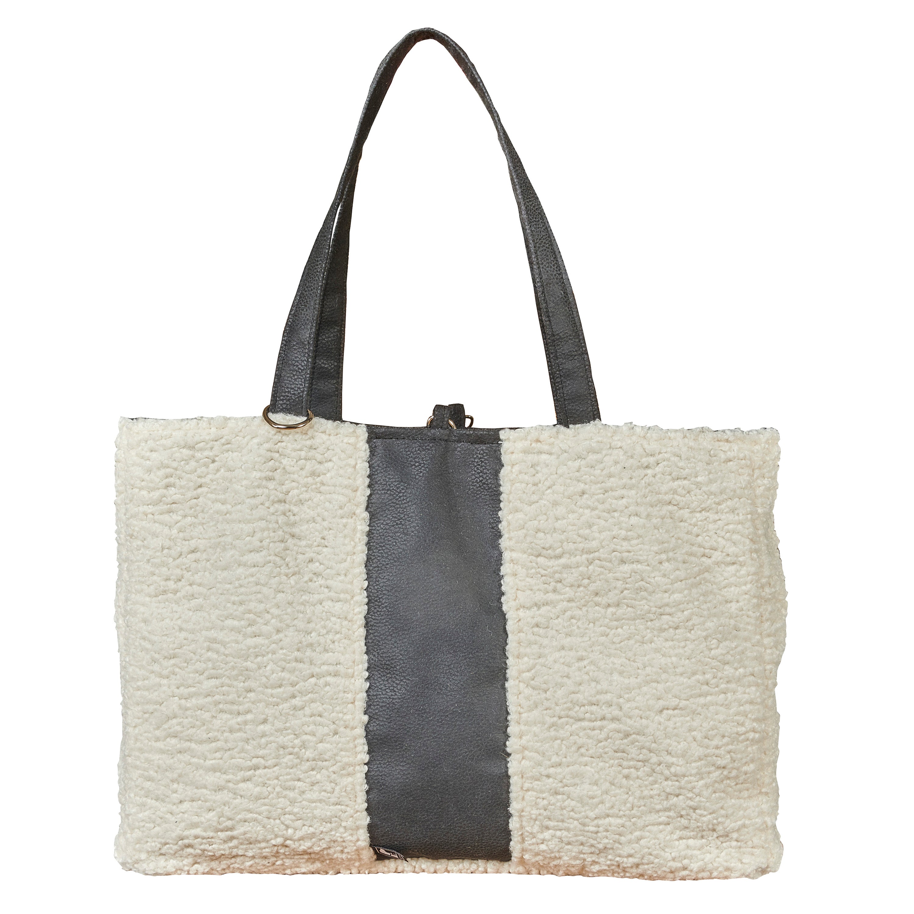 Carry-All Dog Carrier - Ivory Sheepskin Faux Fur