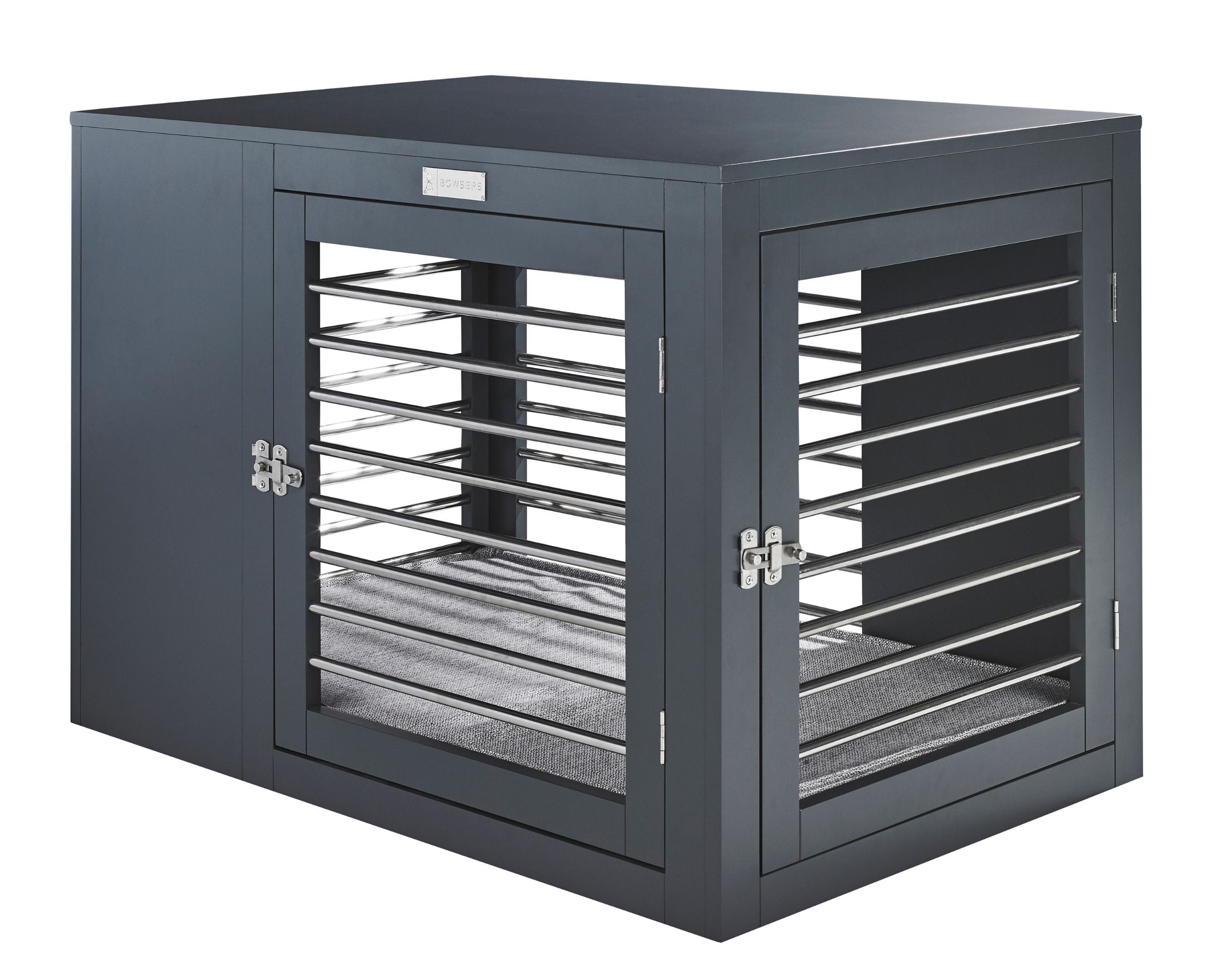 Bowsers Moderno Luxury Dog Crate - Gray