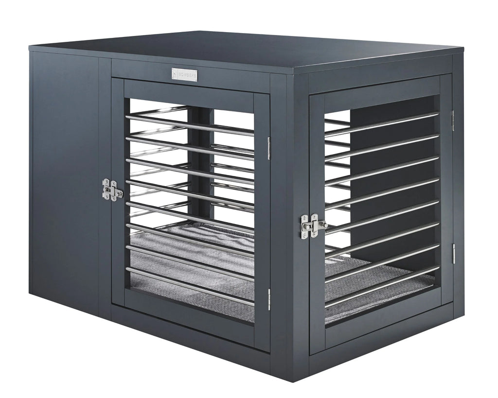 Bowsers Moderno Luxury Dog Crate - Gray