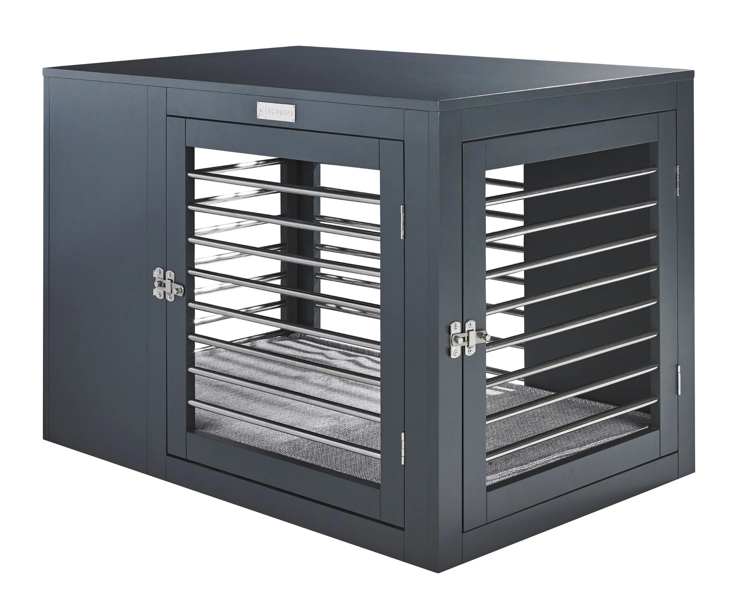 Bowsers Moderno Luxury Dog Crate - Gray