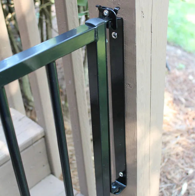 Outdoor Dog Safety Gate (Aluminum) - Black