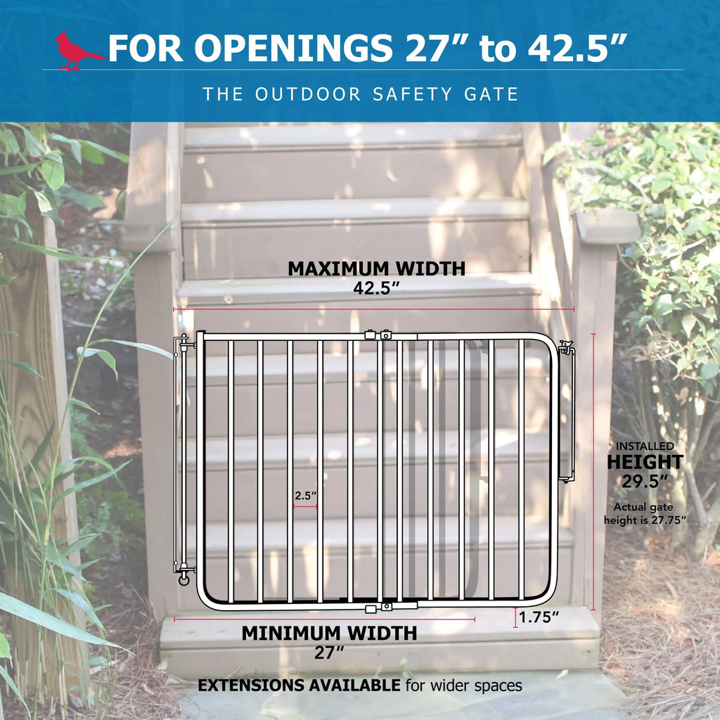 Outdoor Dog Safety Gate (Aluminum) - Black
