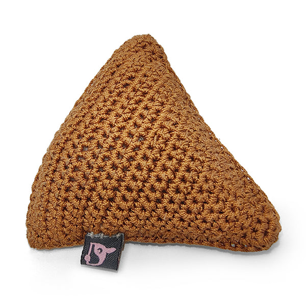 Pizza Crochet Dog Toy with Squeaker