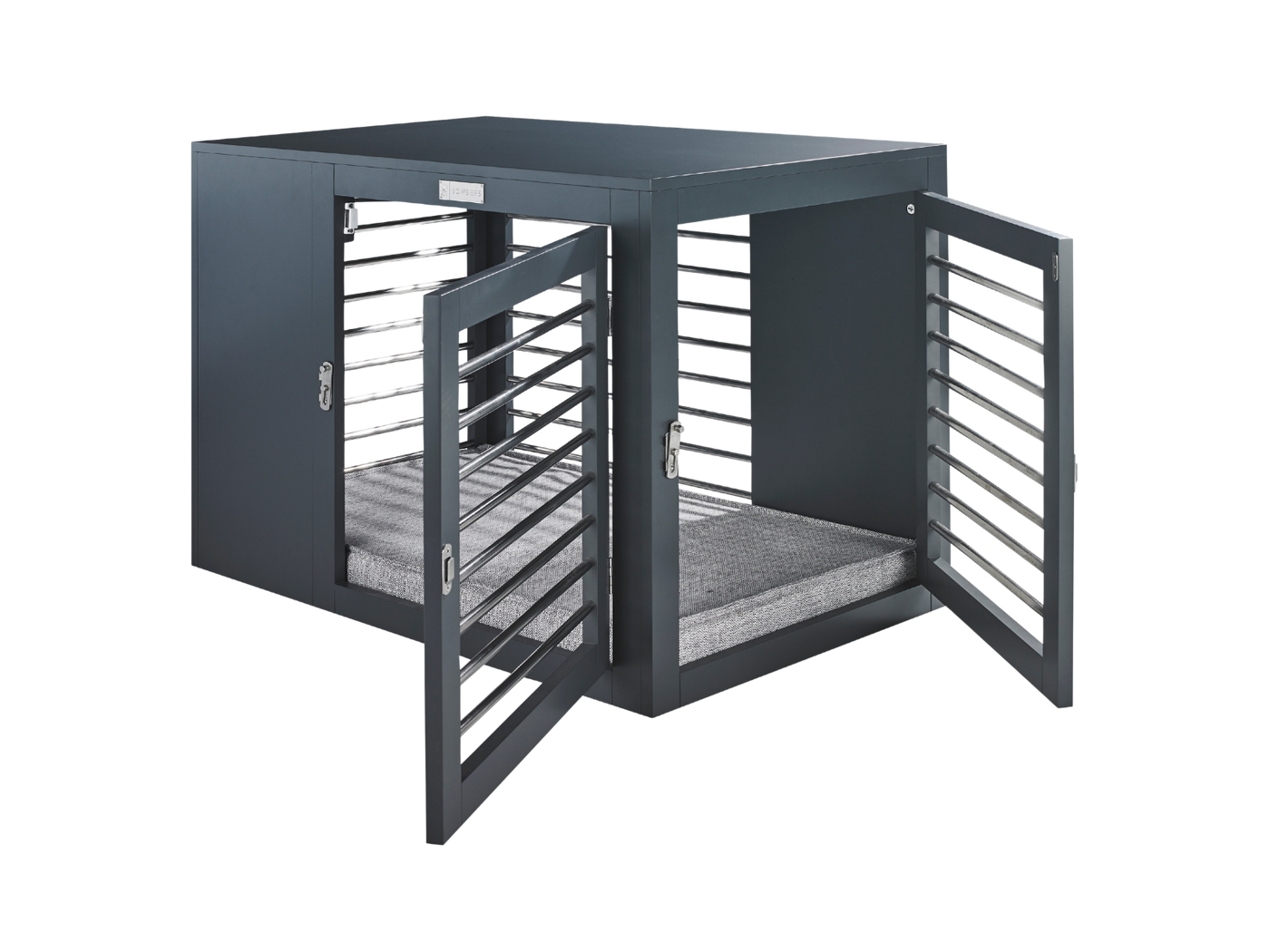 Bowsers Moderno Luxury Dog Crate - Gray