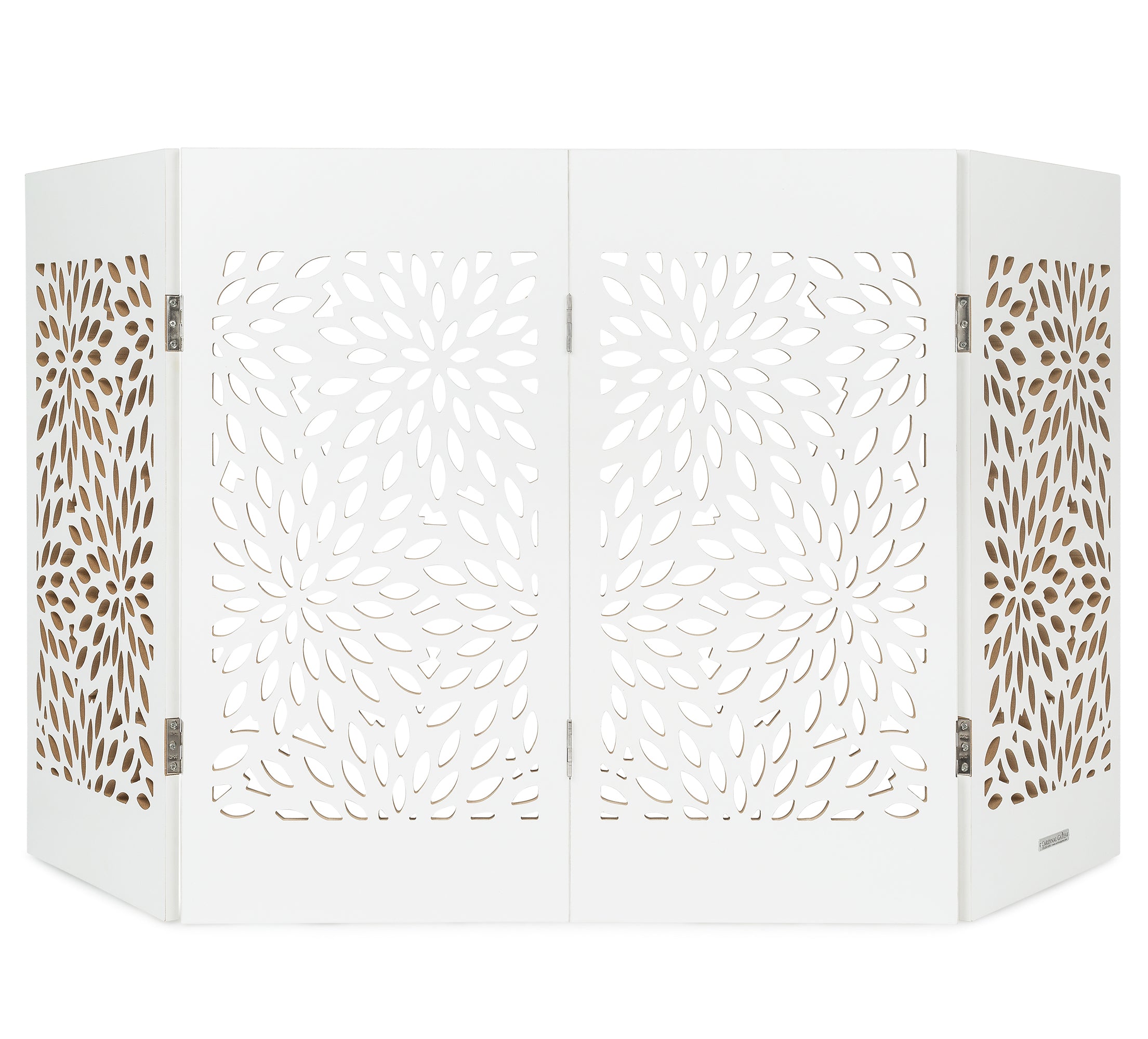 Freestanding Indoor Dog Gate - White Starburst