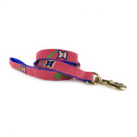 A Tail We Could Wag Handmade Cotton Weave Dog Leash - Camas Flower