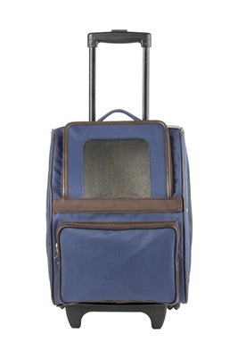 Petote Rio Dog Carrier On Wheels - Navy Blue
