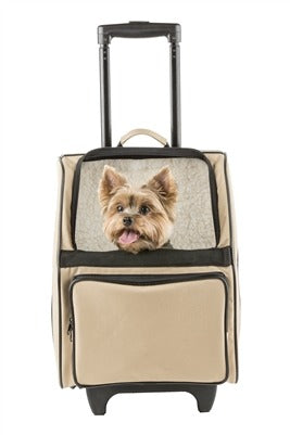 Petote Rio Dog Carrier On Wheels - Khaki