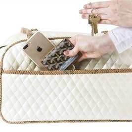 Petote Marlee Dog Carrier - Ivory Quilted