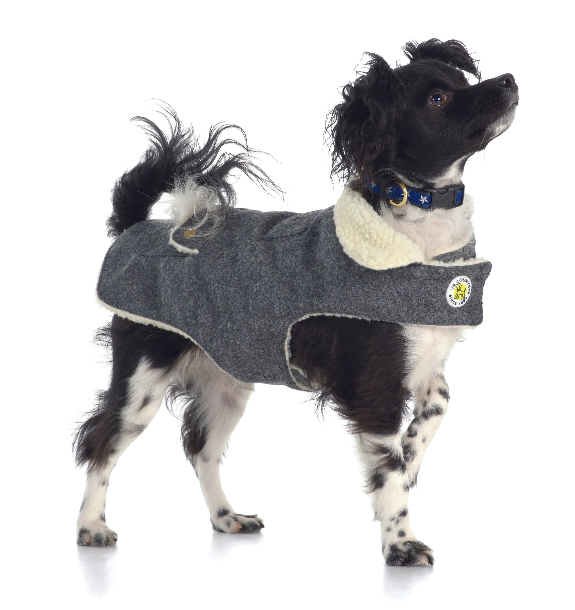 Up Country Wool Fleece Lined Dog Coat – Gray