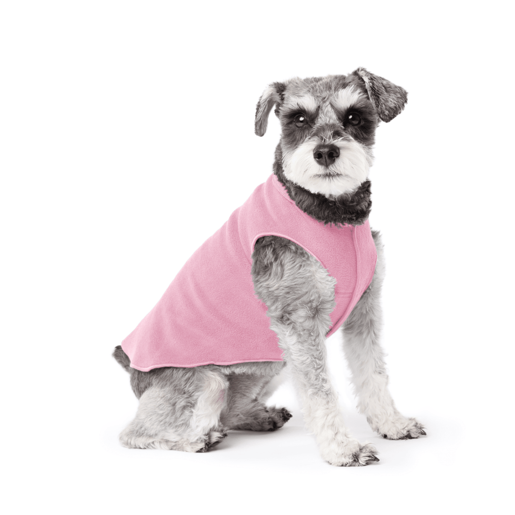 Gold Paw Stretch Fleece Dog Coat - Rose