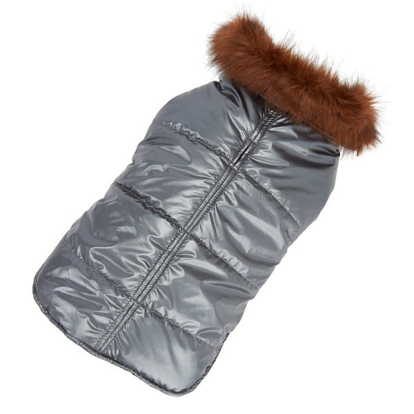 Up Country Metallic Aspen Puffer Dog Coat