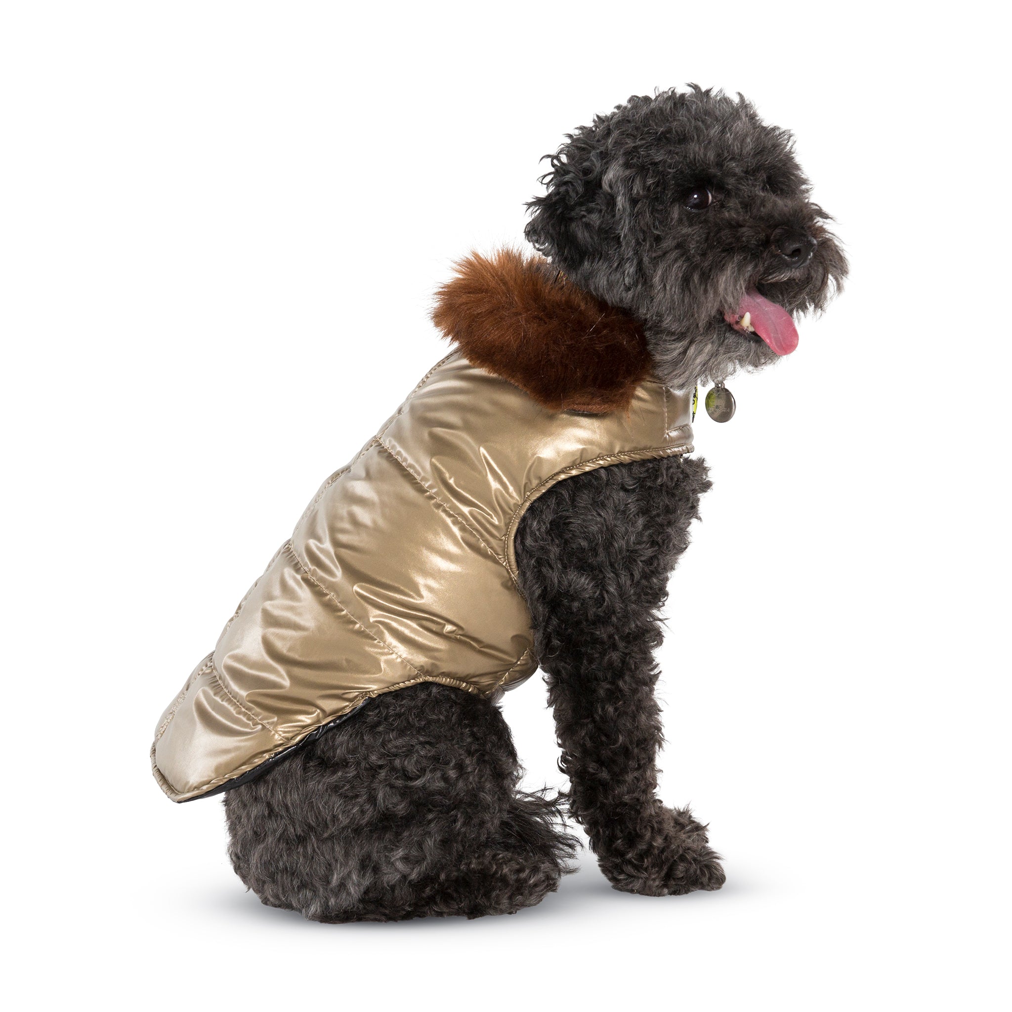 Up Country Metallic Aspen Puffer Dog Coat