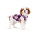 Gold Paw Stretch Fleece Dog Coat - Buffalo Check (Rose)