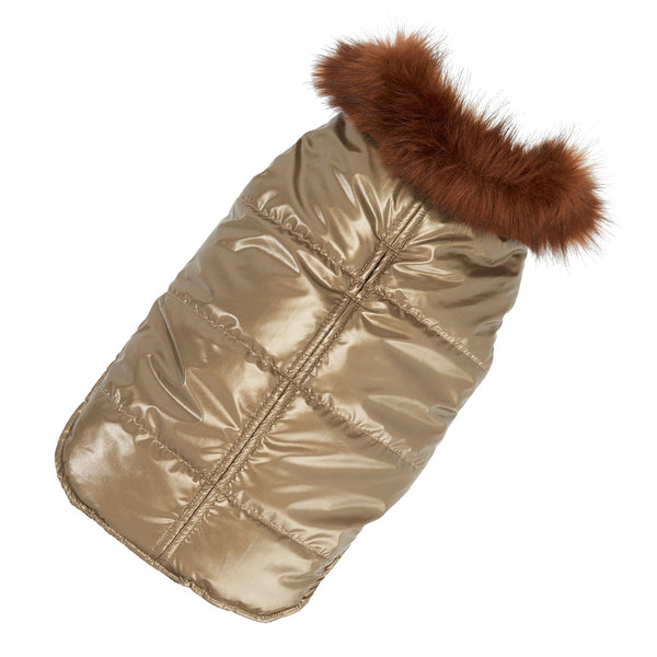 Up Country Metallic Aspen Puffer Dog Coat