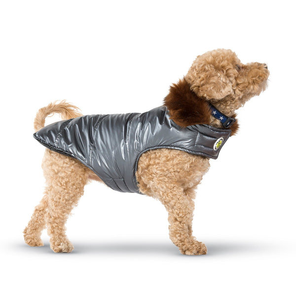 Up Country Metallic Aspen Puffer Dog Coat