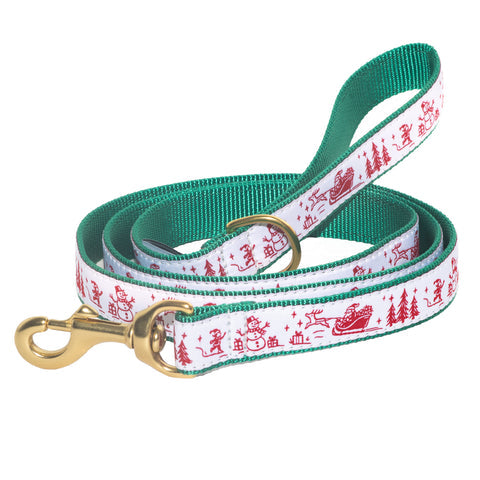 Up Country Christmas Toile Dog Collar