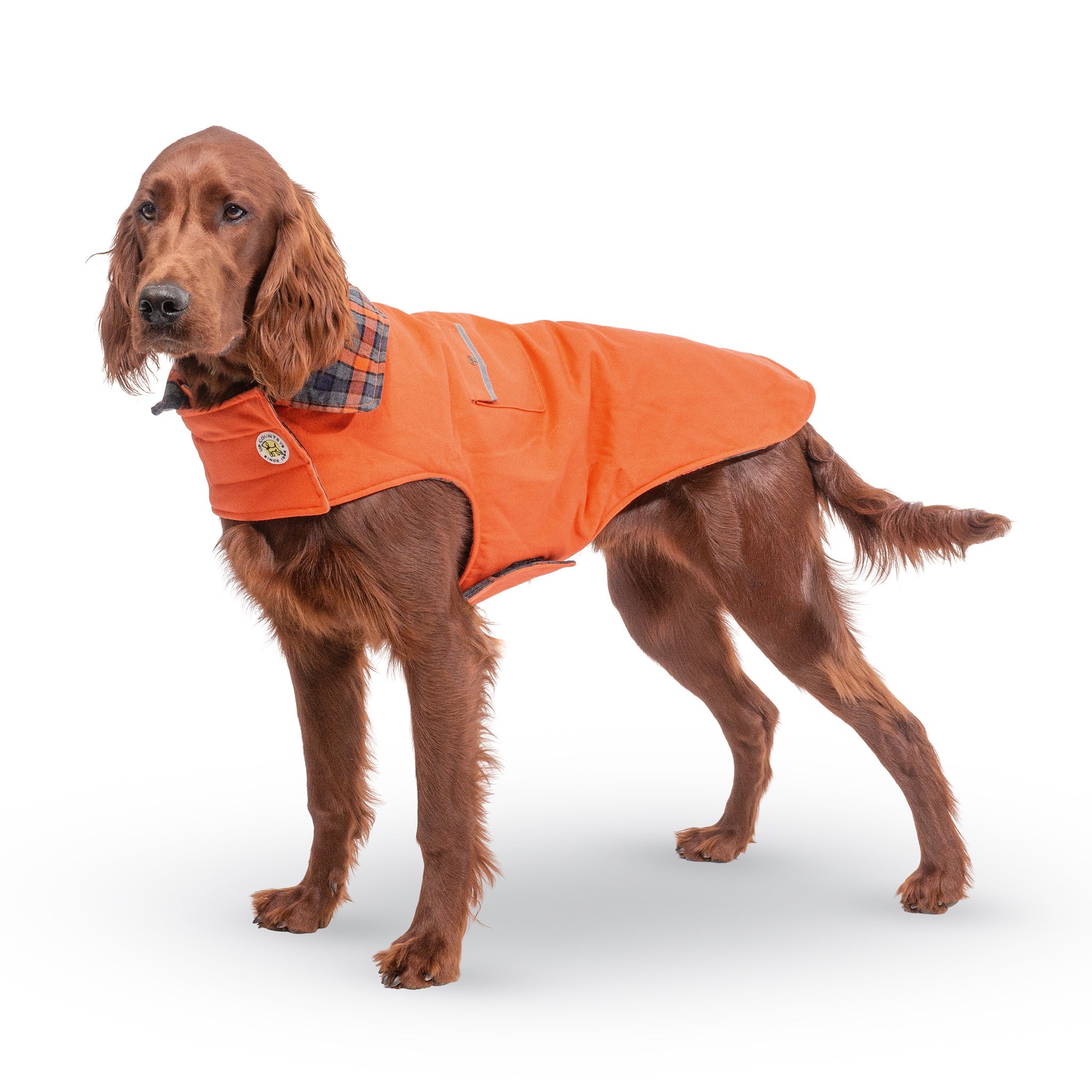 Up Country Orange Field Coat For Dogs