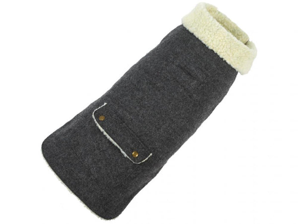 Up Country Wool Fleece Lined Dog Coat – Gray