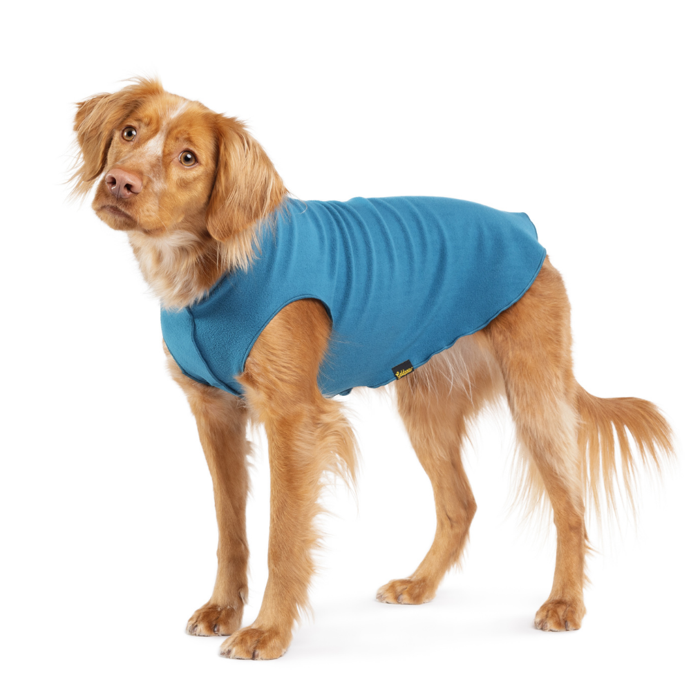 Gold Paw Stretch Fleece Dog Coat - Marine Blue
