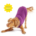 Gold Paw Stretch Fleece Dog Coat - Eggplant