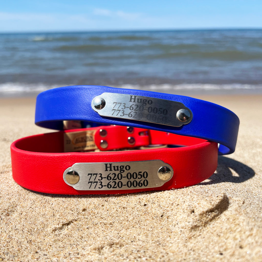 Rita Bean Custom Engraved Nameplate Waterproof Dog Collars