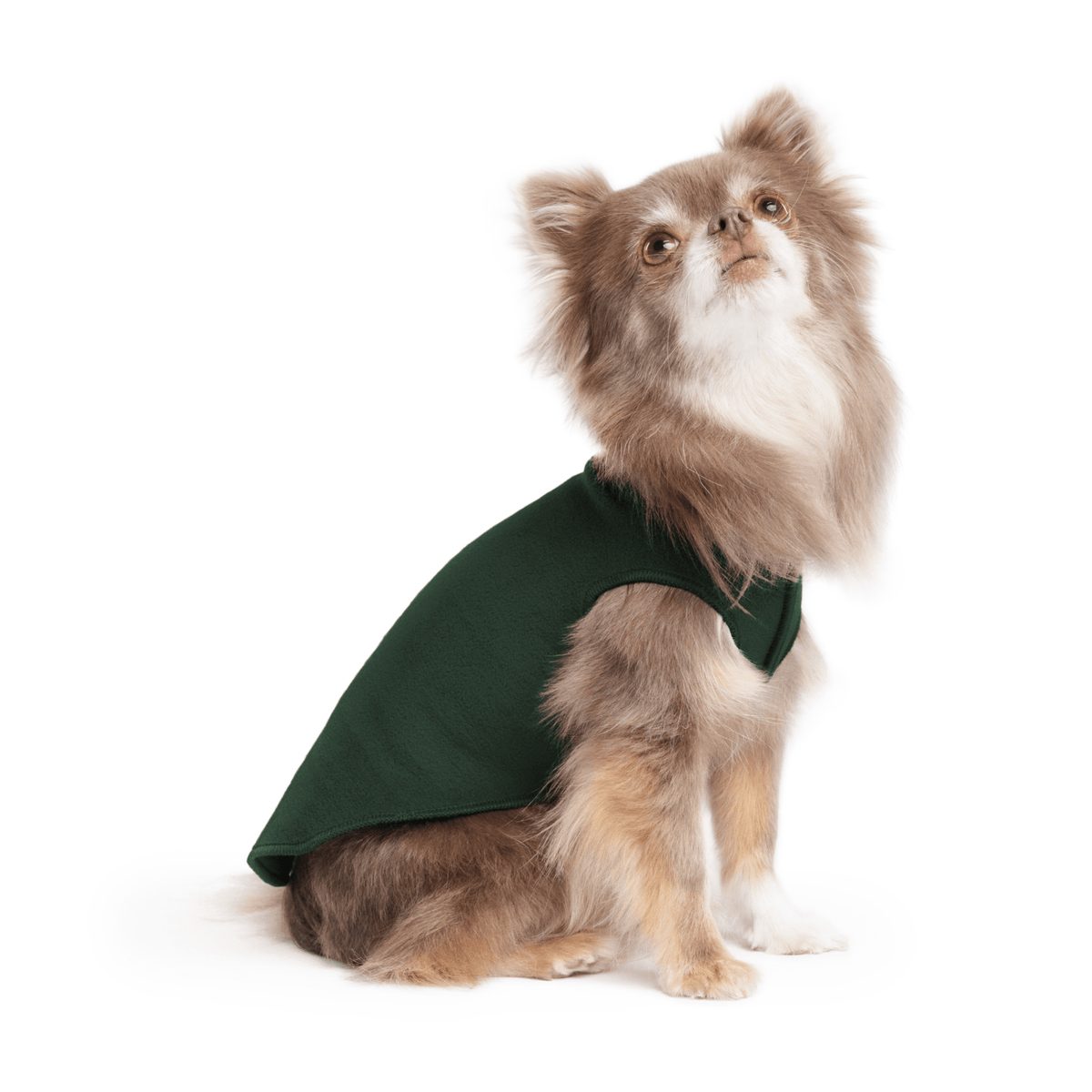 Gold Paw Stretch Fleece Dog Coat - Hunter Green