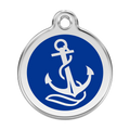 Red Dingo Stainless Steel & Enamel Anchor Dog ID Tag