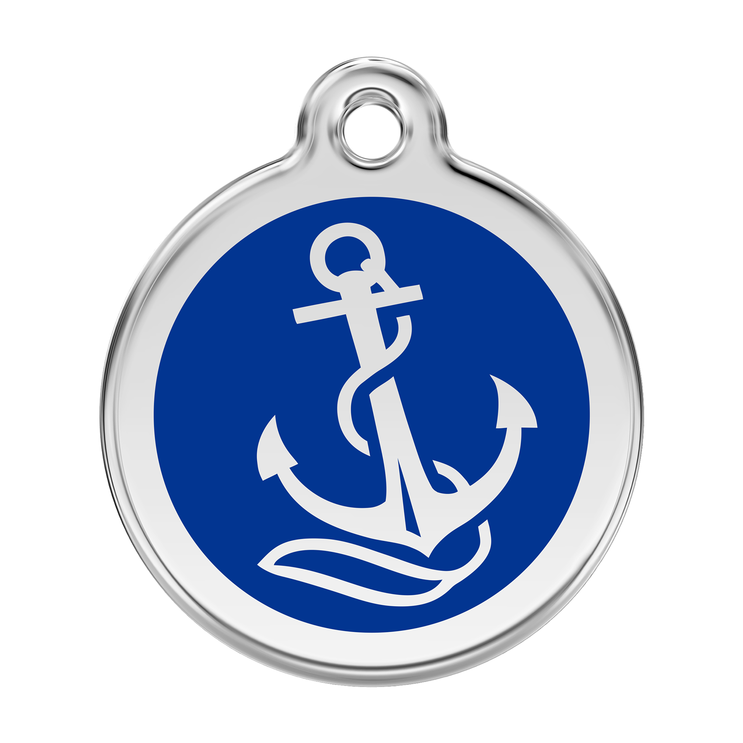 Red Dingo Stainless Steel & Enamel Anchor Dog ID Tag