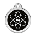 Stainless Steel & Enamel Atom Dog ID Tag