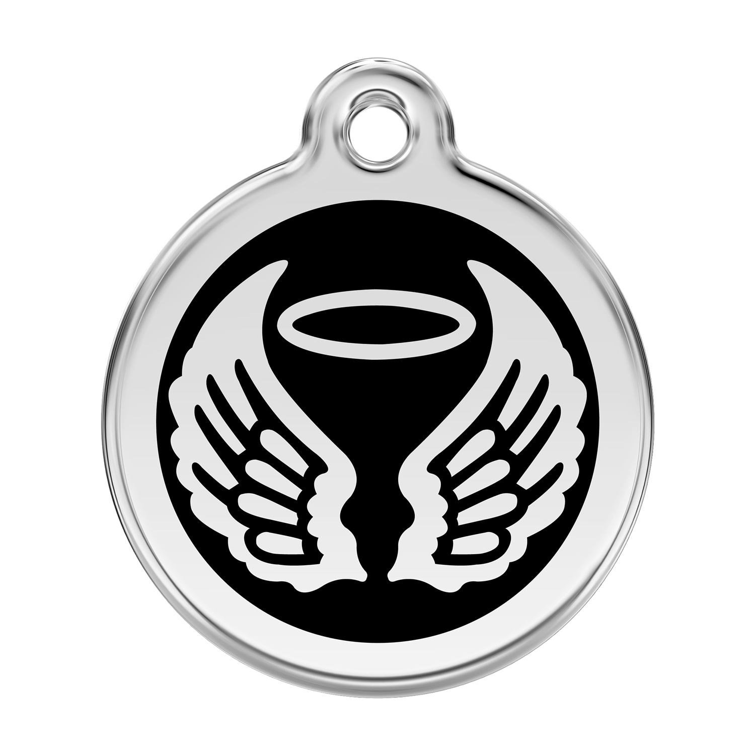 Red Dingo Stainless Steel & Enamel Angel Wings Dog ID Tag