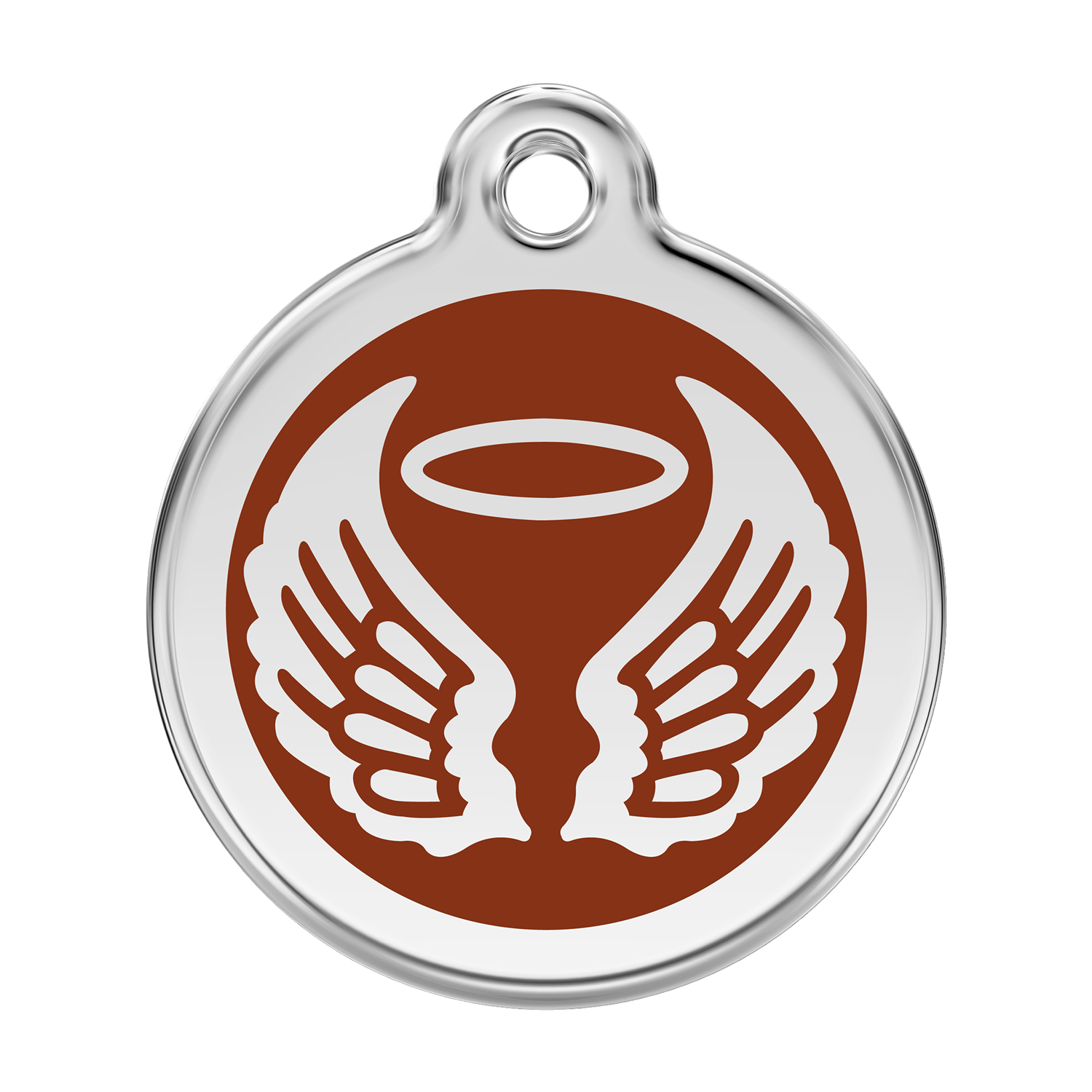 Red Dingo Stainless Steel & Enamel Angel Wings Dog ID Tag