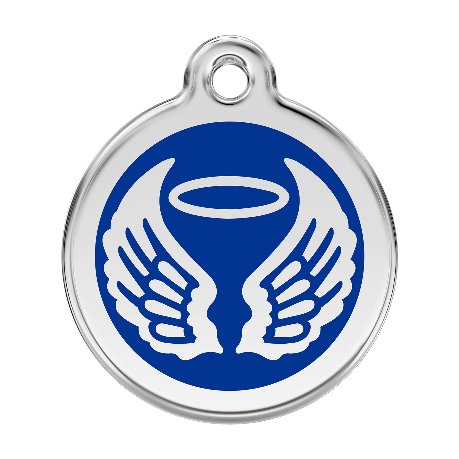 Red Dingo Stainless Steel & Enamel Angel Wings Dog ID Tag