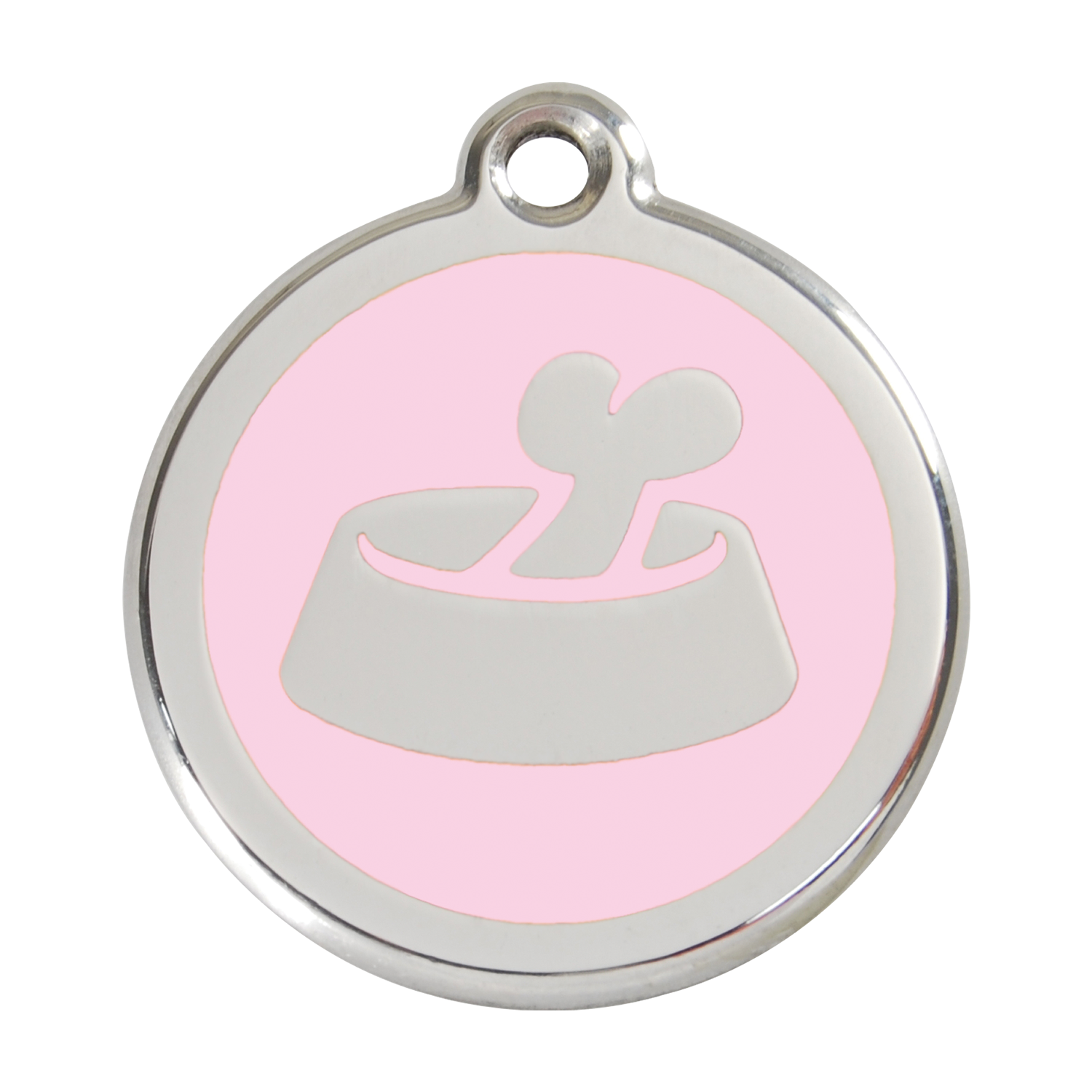 Red Dingo Stainless Steel & Enamel Bone In A Bowl Dog ID Tag