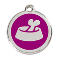 Red Dingo Stainless Steel & Enamel Bone In A Bowl Dog ID Tag