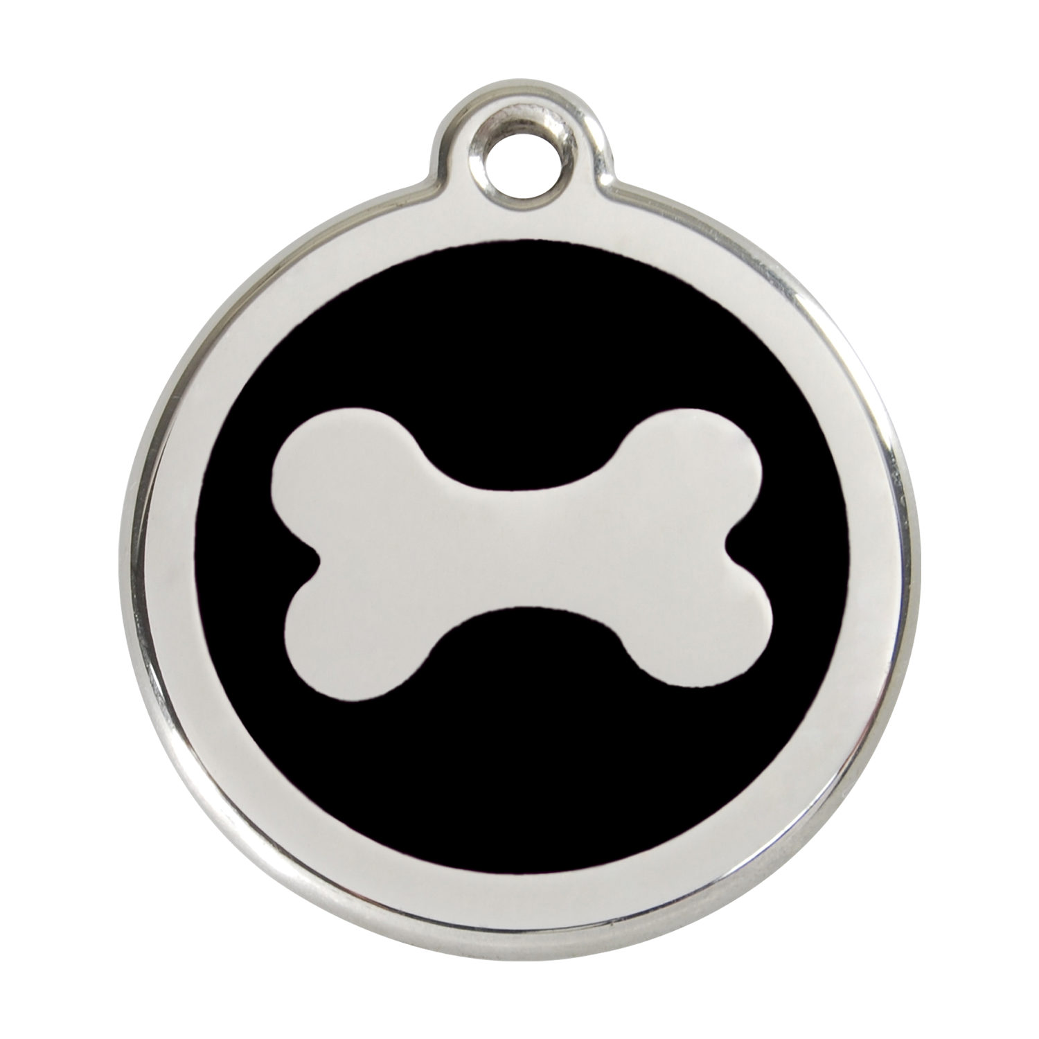 Red Dingo Stainless Steel & Enamel Dog Bone Dog ID Tag