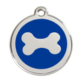 Red Dingo Stainless Steel & Enamel Dog Bone Dog ID Tag