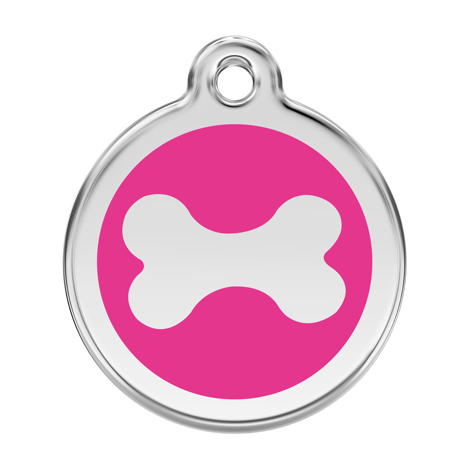 Red Dingo Stainless Steel & Enamel Dog Bone Dog ID Tag