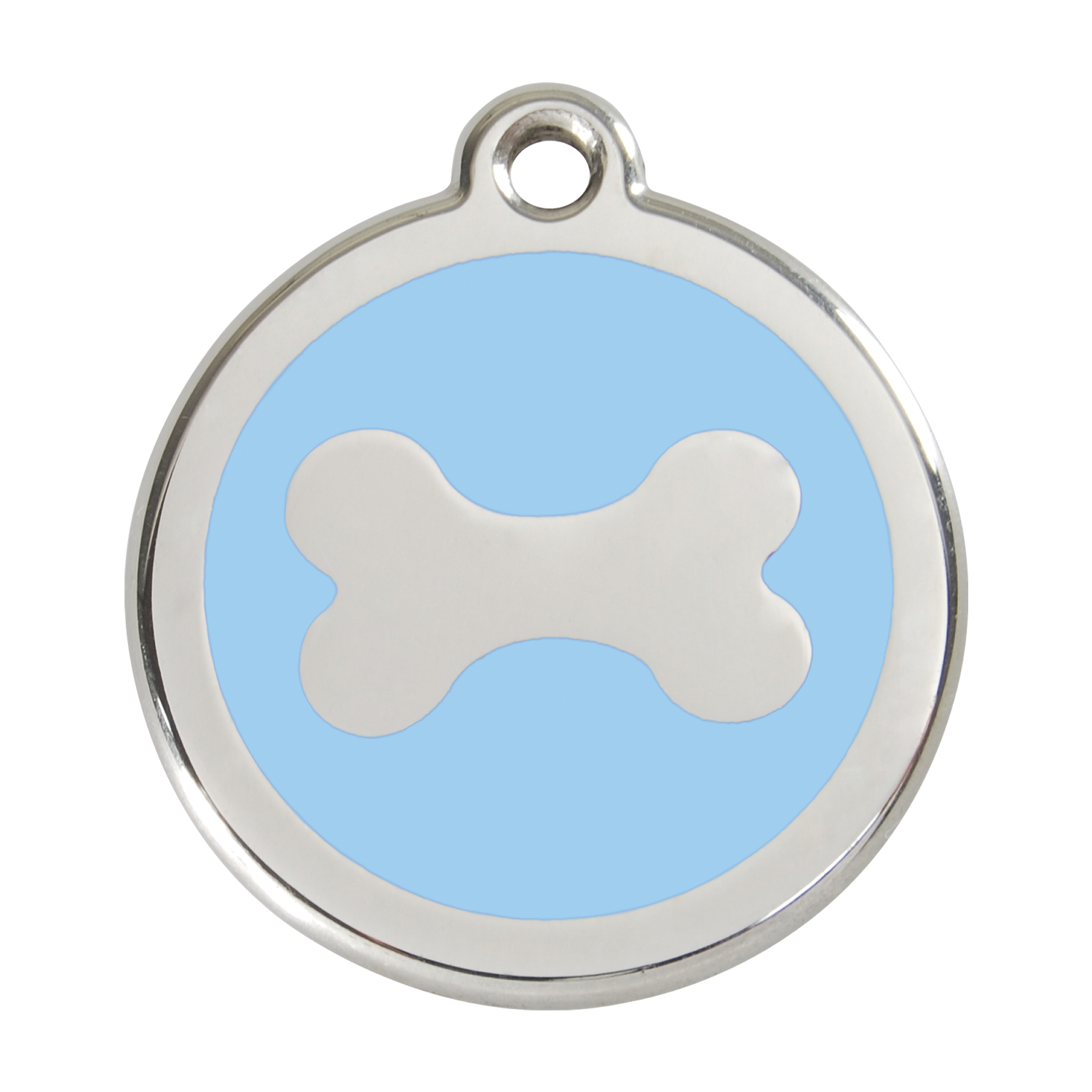 Red Dingo Stainless Steel & Enamel Dog Bone Dog ID Tag