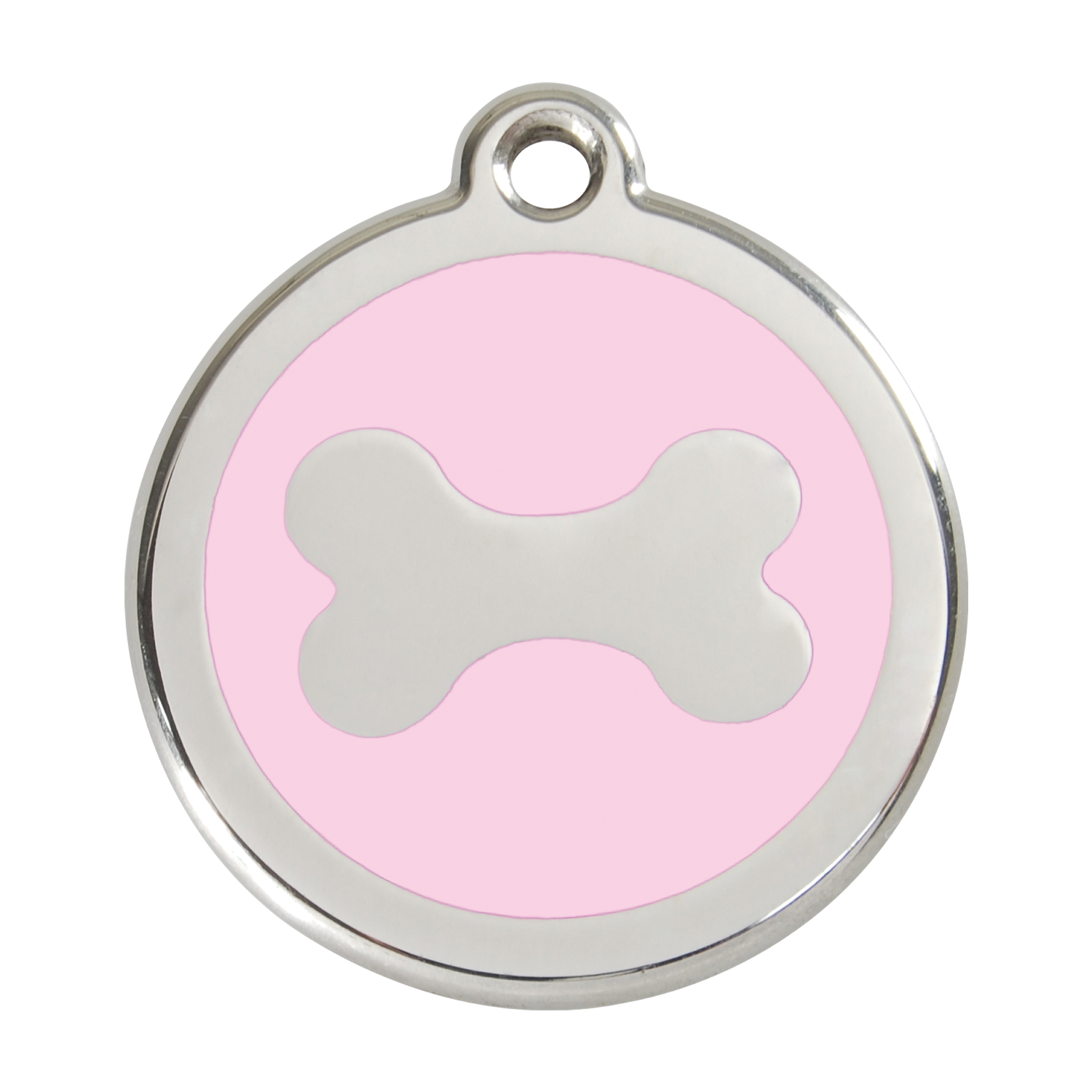 Red Dingo Stainless Steel & Enamel Dog Bone Dog ID Tag