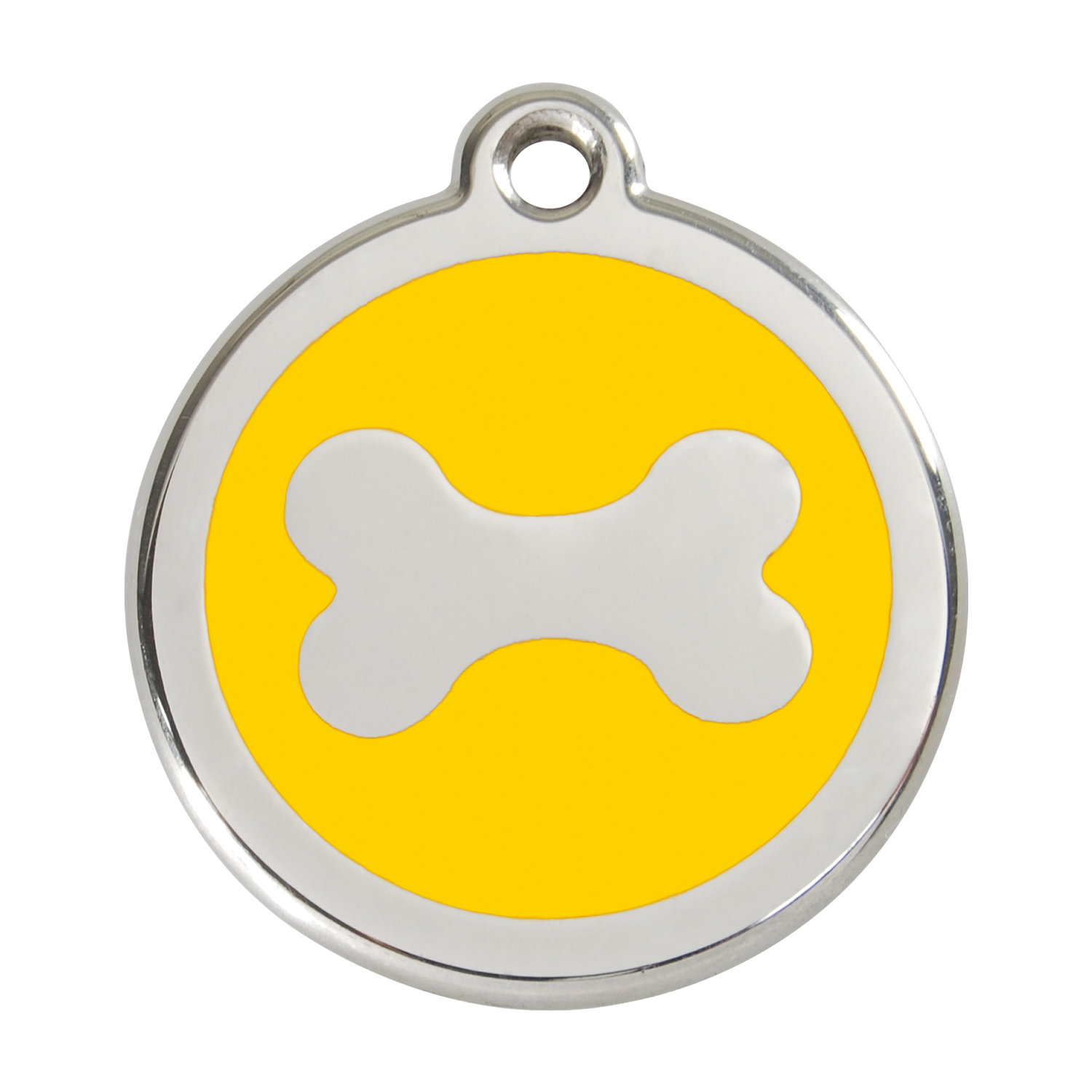 Red Dingo Stainless Steel & Enamel Dog Bone Dog ID Tag