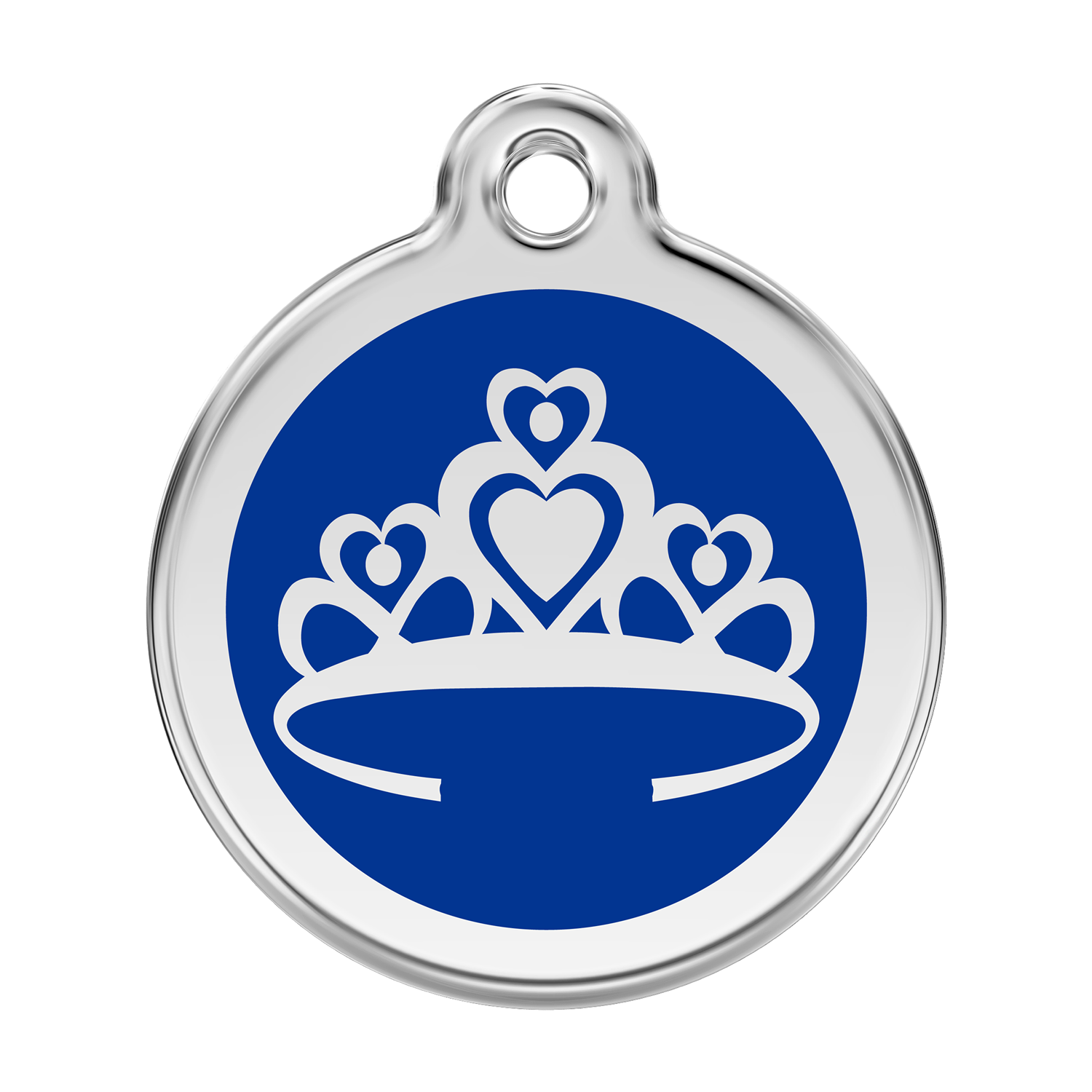 Red Dingo Stainless Steel & Enamel Crown Dog ID Tag