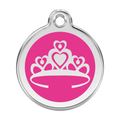 Red Dingo Stainless Steel & Enamel Crown Dog ID Tag